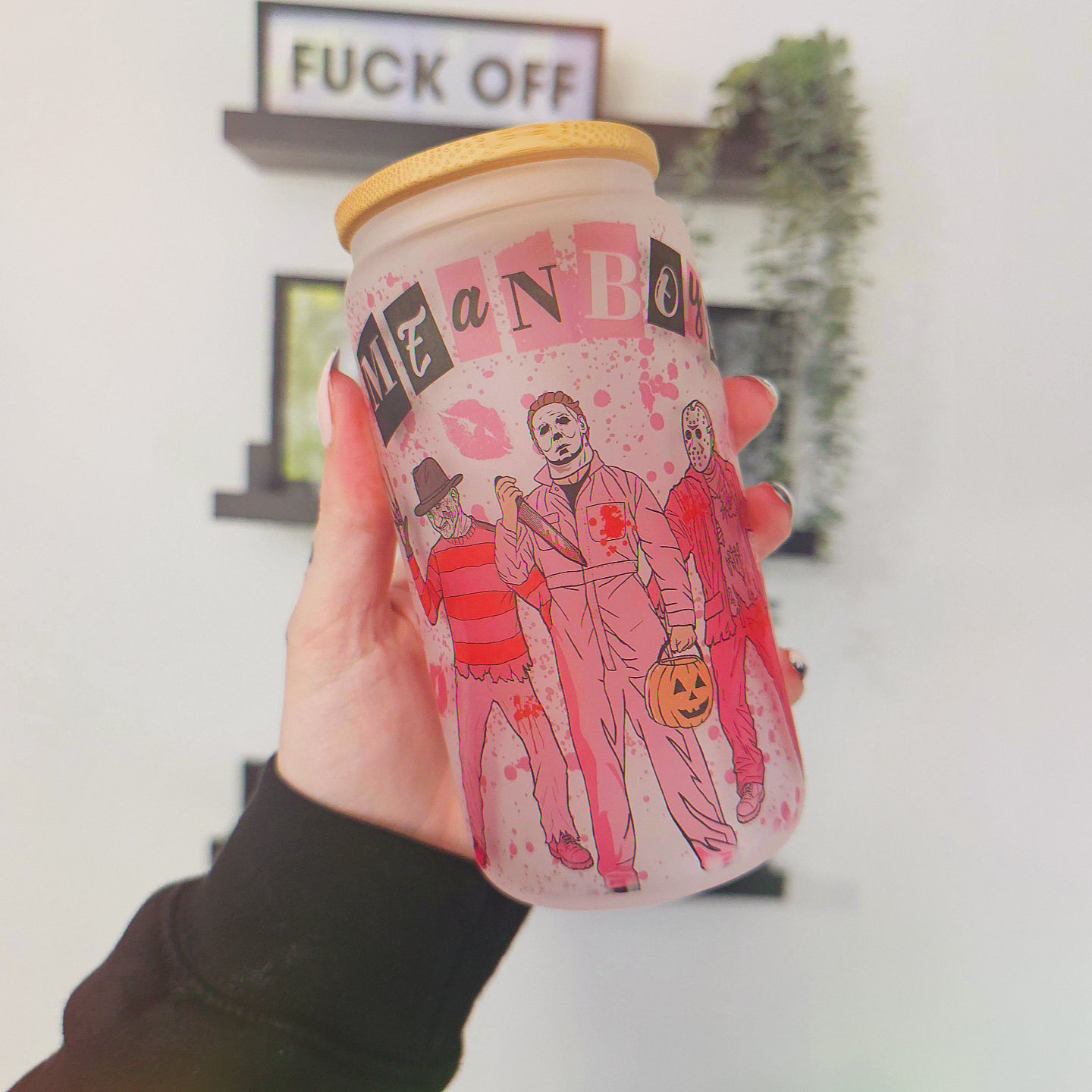 Mean Boys 16oz Glass Can